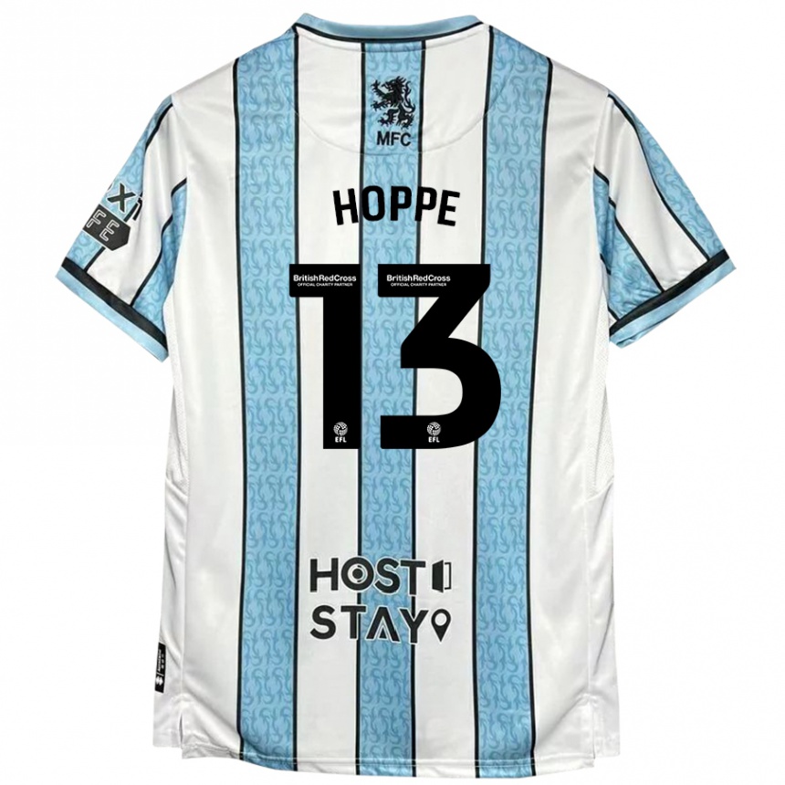 Niño Fútbol Camiseta Matthew Hoppe #13 Blanco Azul 2ª Equipación 2024/25 México