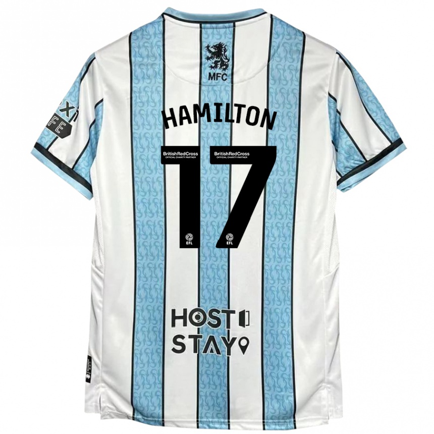 Niño Fútbol Camiseta Micah Hamilton #17 Blanco Azul 2ª Equipación 2024/25 México