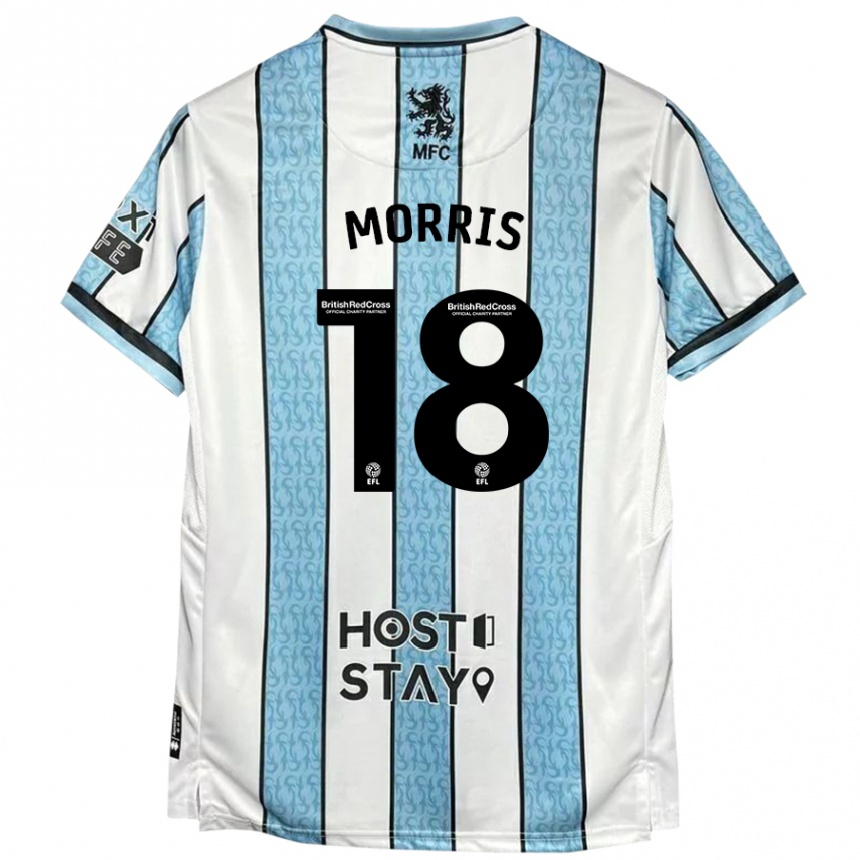 Niño Fútbol Camiseta Aidan Morris #18 Blanco Azul 2ª Equipación 2024/25 México