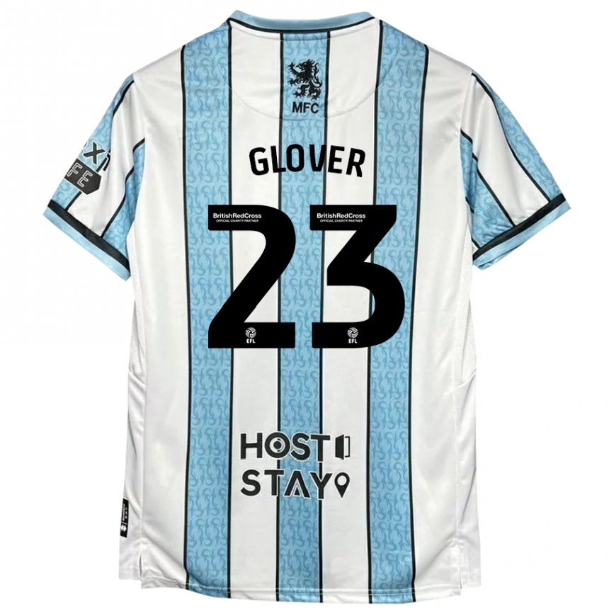 Niño Fútbol Camiseta Tom Glover #23 Blanco Azul 2ª Equipación 2024/25 México