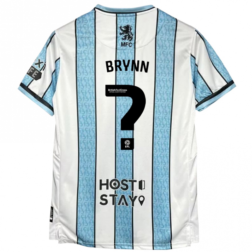 Niño Fútbol Camiseta Sol Brynn #0 Blanco Azul 2ª Equipación 2024/25 México