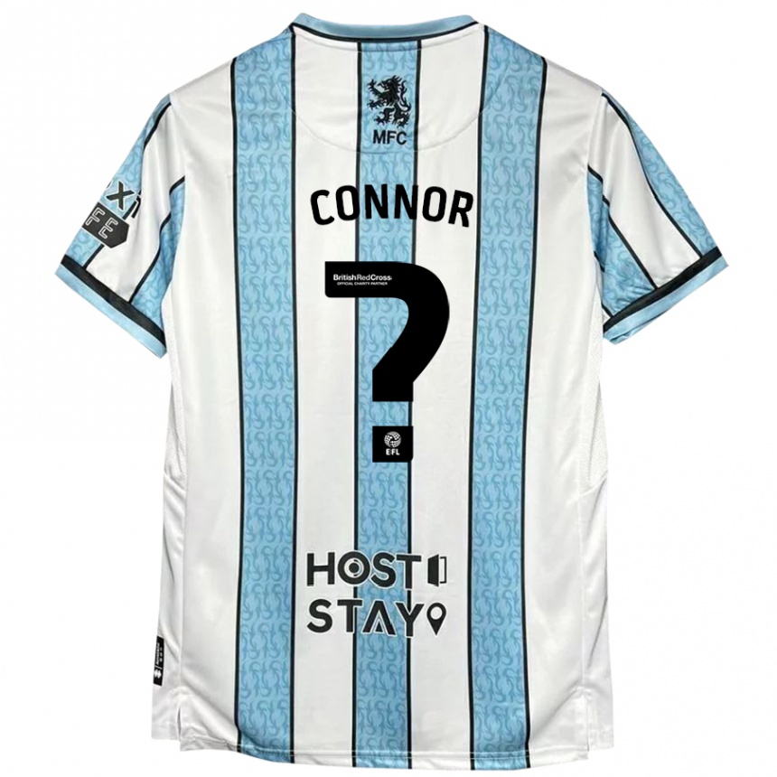 Niño Fútbol Camiseta Shea Connor #0 Blanco Azul 2ª Equipación 2024/25 México