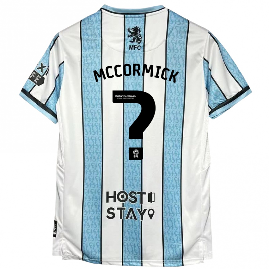 Niño Fútbol Camiseta George Mccormick #0 Blanco Azul 2ª Equipación 2024/25 México