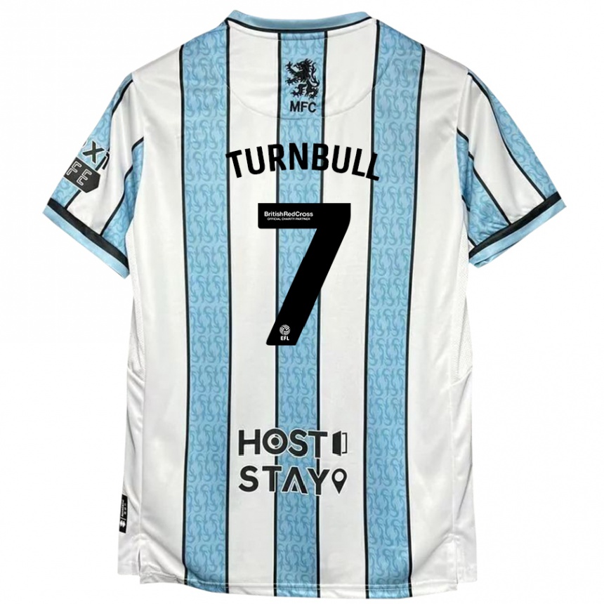 Niño Fútbol Camiseta Ellen Turnbull #7 Blanco Azul 2ª Equipación 2024/25 México