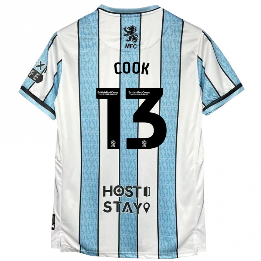 Niño Fútbol Camiseta Ruby Cook #13 Blanco Azul 2ª Equipación 2024/25 México