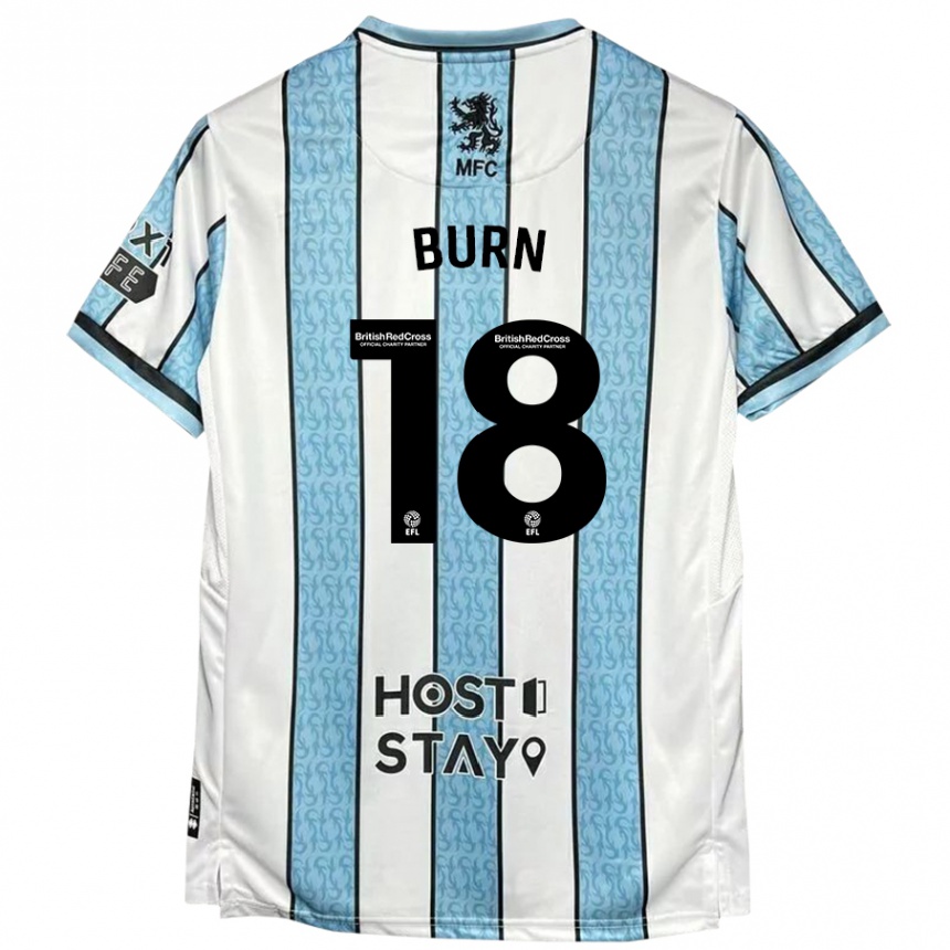 Niño Fútbol Camiseta Sarah Burn #18 Blanco Azul 2ª Equipación 2024/25 México