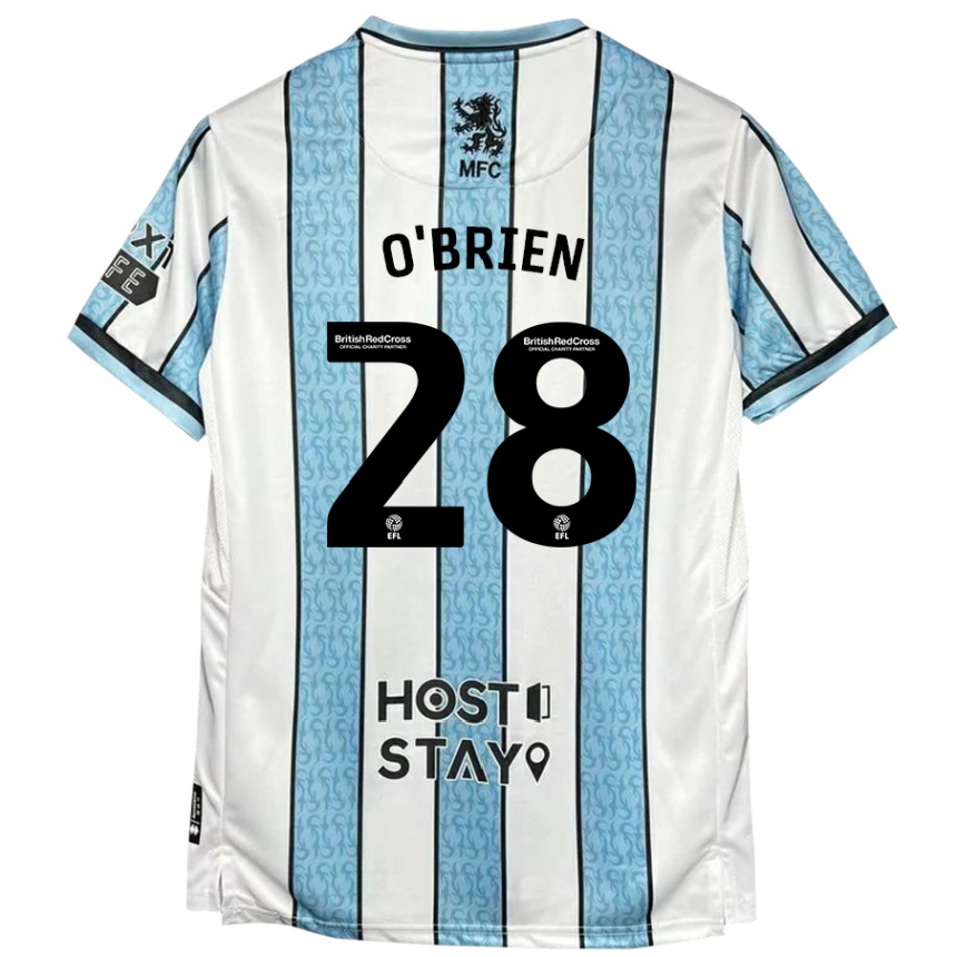 Niño Fútbol Camiseta Lewis O'brien #28 Blanco Azul 2ª Equipación 2024/25 México