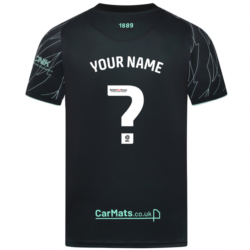 Niño Fútbol Camiseta Su Nombre #0 Negro Verde 2ª Equipación 2024/25 México