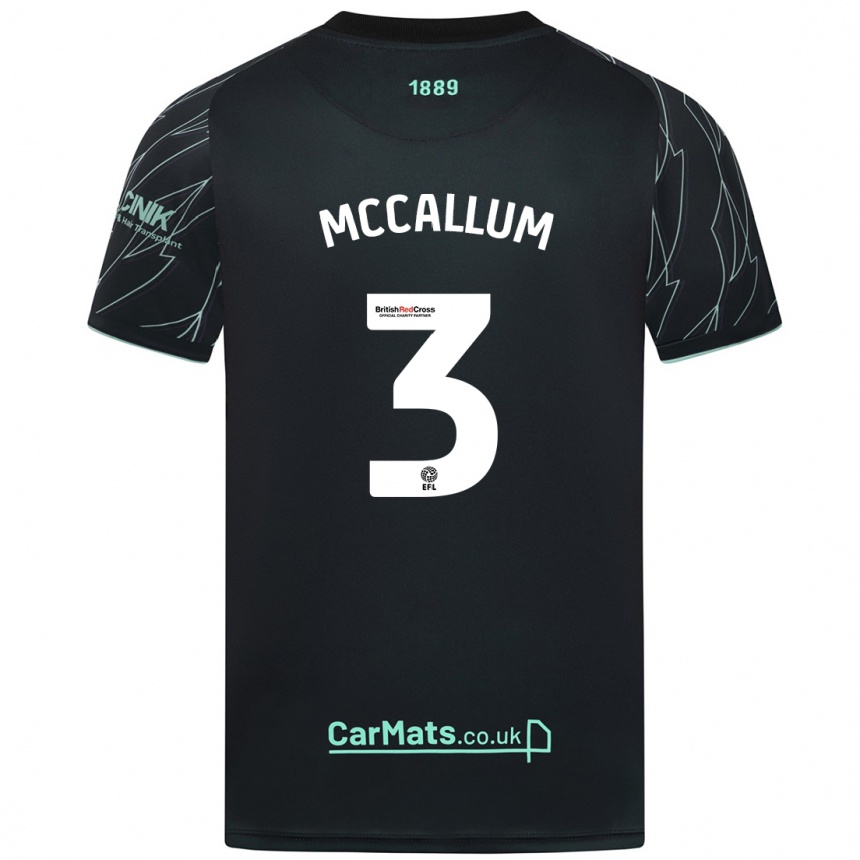 Niño Fútbol Camiseta Sam Mccallum #3 Negro Verde 2ª Equipación 2024/25 México