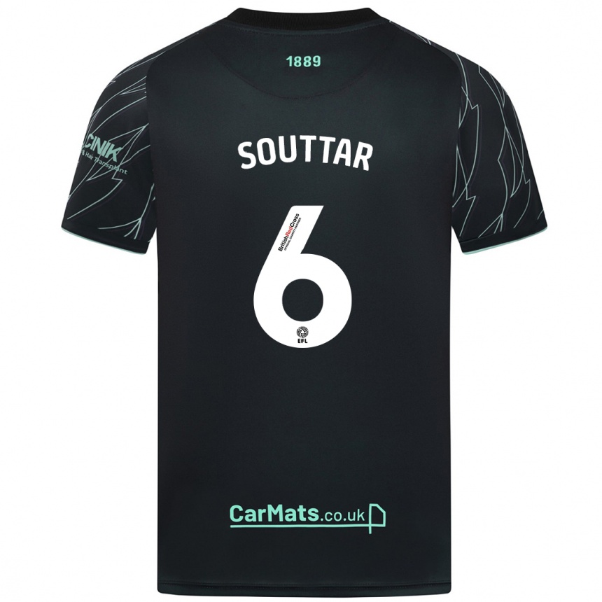 Niño Fútbol Camiseta Harry Souttar #6 Negro Verde 2ª Equipación 2024/25 México