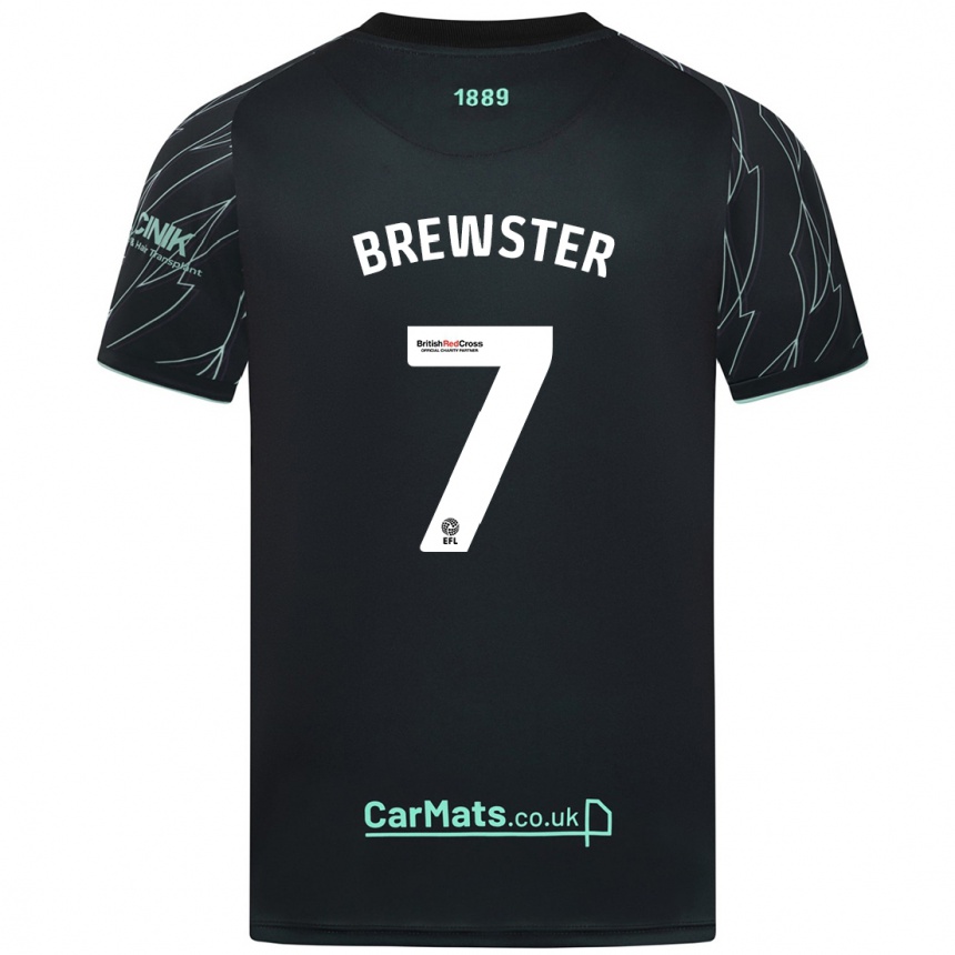 Niño Fútbol Camiseta Rhian Brewster #7 Negro Verde 2ª Equipación 2024/25 México