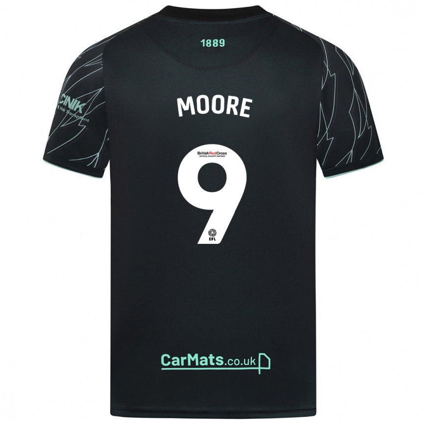 Niño Fútbol Camiseta Kieffer Moore #9 Negro Verde 2ª Equipación 2024/25 México