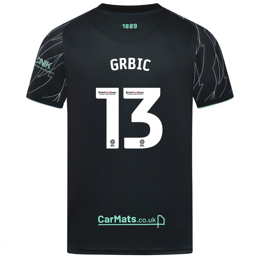 Niño Fútbol Camiseta Ivo Grbic #13 Negro Verde 2ª Equipación 2024/25 México