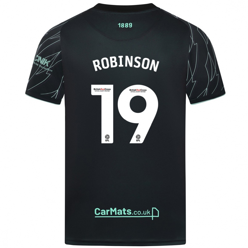 Niño Fútbol Camiseta Jack Robinson #19 Negro Verde 2ª Equipación 2024/25 México