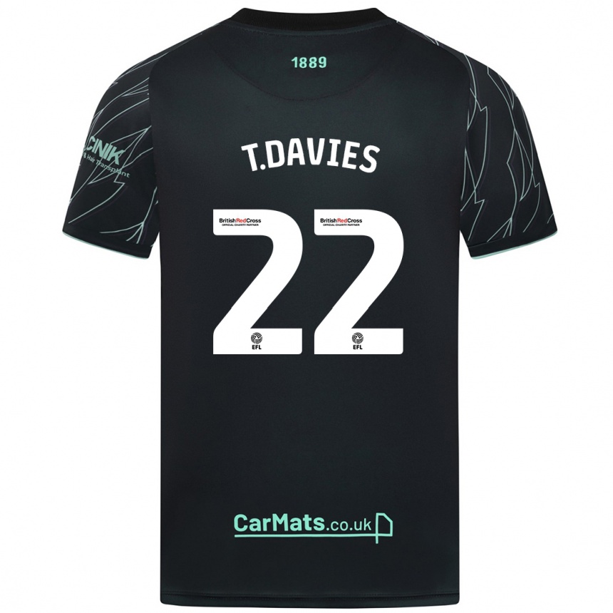 Niño Fútbol Camiseta Tom Davies #22 Negro Verde 2ª Equipación 2024/25 México