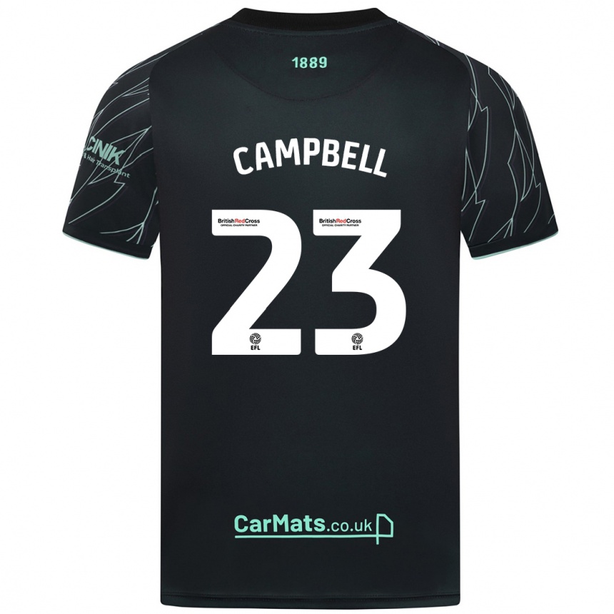 Niño Fútbol Camiseta Tyrese Campbell #23 Negro Verde 2ª Equipación 2024/25 México