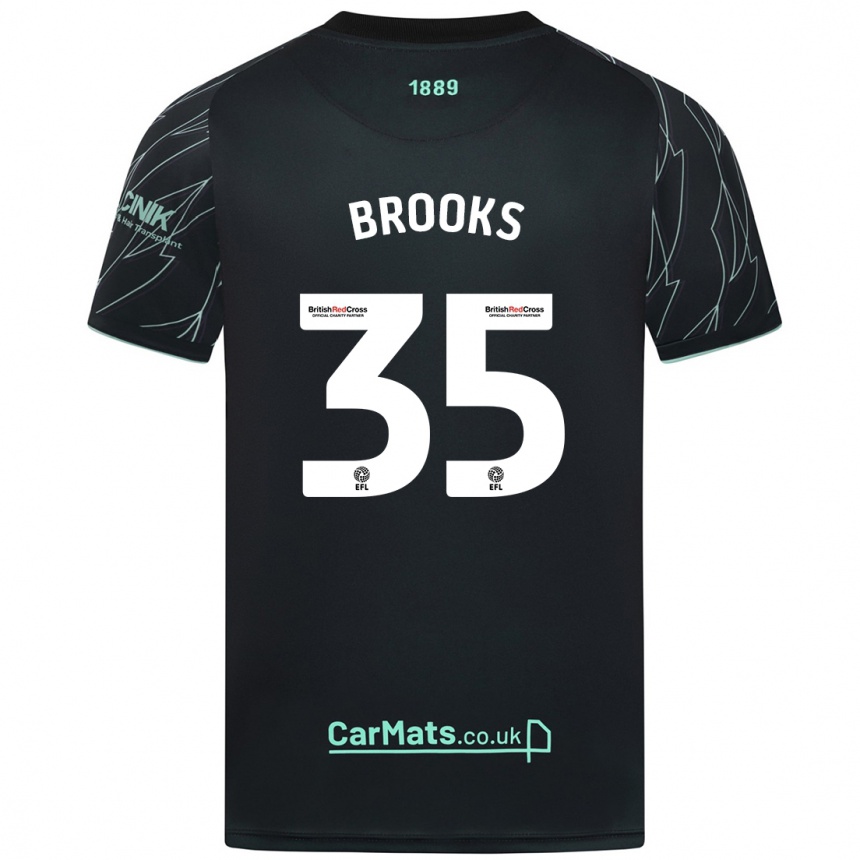 Niño Fútbol Camiseta Andre Brooks #35 Negro Verde 2ª Equipación 2024/25 México