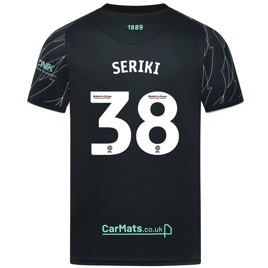 Niño Fútbol Camiseta Femi Seriki #38 Negro Verde 2ª Equipación 2024/25 México