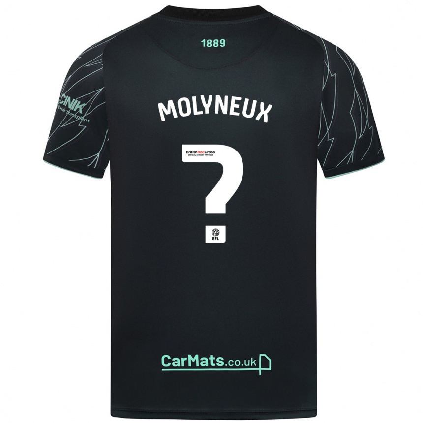 Niño Fútbol Camiseta Henry Molyneux #0 Negro Verde 2ª Equipación 2024/25 México