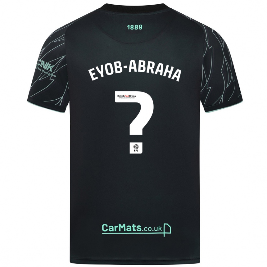 Niño Fútbol Camiseta Siem Eyob-Abraha #0 Negro Verde 2ª Equipación 2024/25 México