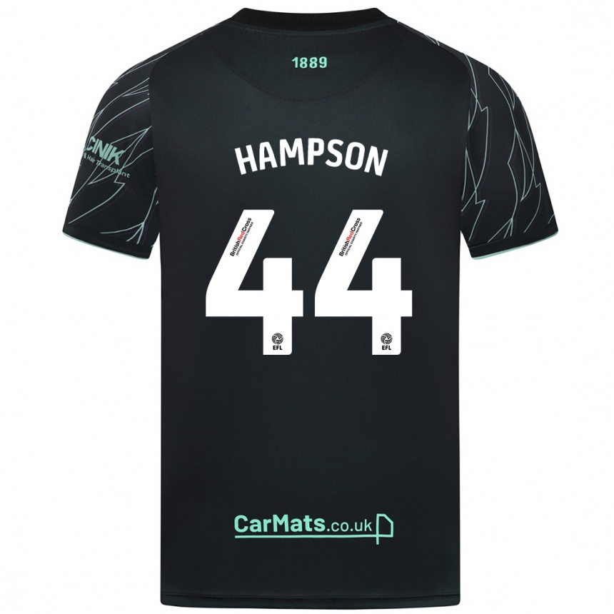 Niño Fútbol Camiseta Owen Hampson #44 Negro Verde 2ª Equipación 2024/25 México