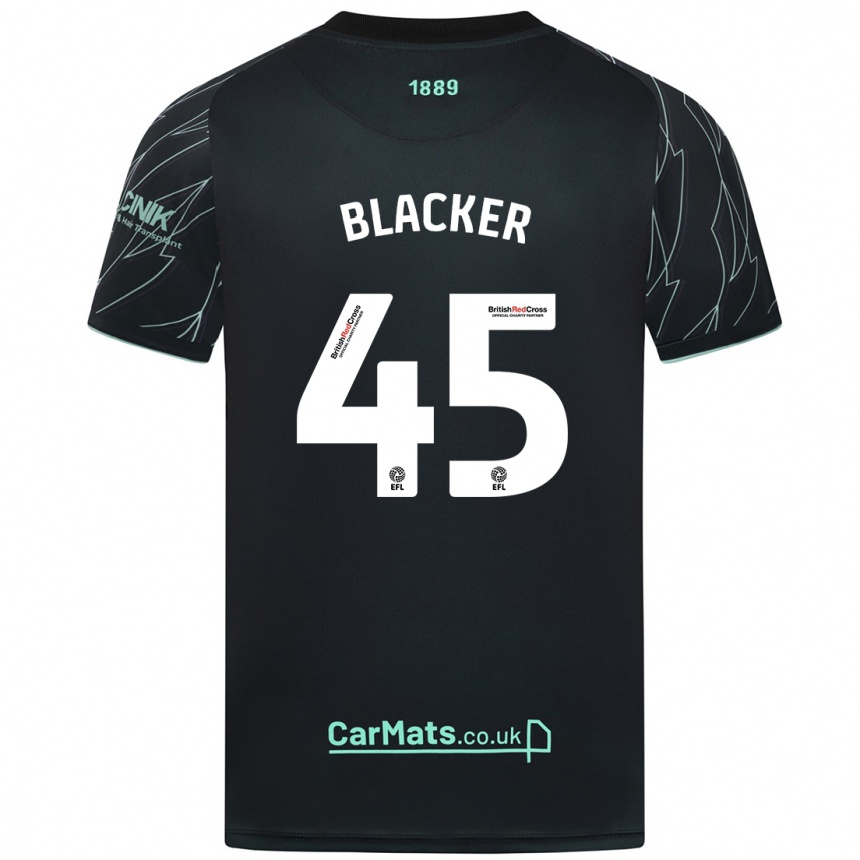 Niño Fútbol Camiseta Billy Blacker #45 Negro Verde 2ª Equipación 2024/25 México