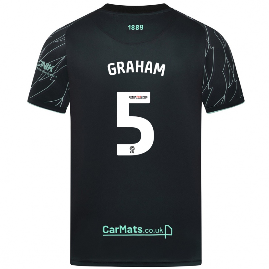 Niño Fútbol Camiseta Molly Graham #5 Negro Verde 2ª Equipación 2024/25 México