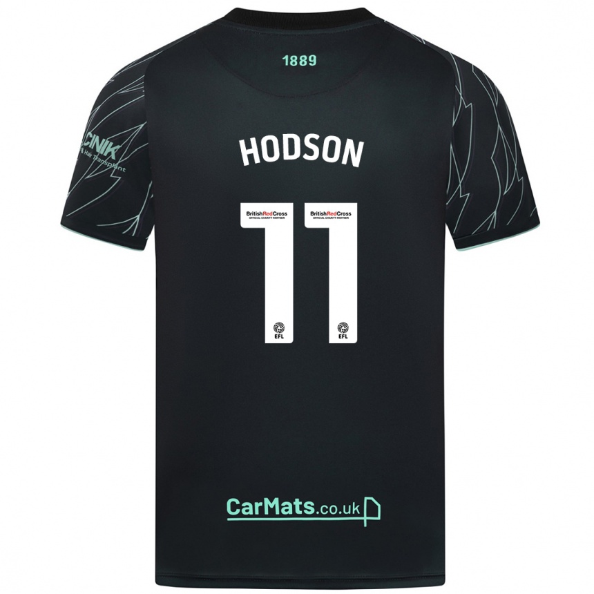 Niño Fútbol Camiseta Ashley Hodson #11 Negro Verde 2ª Equipación 2024/25 México