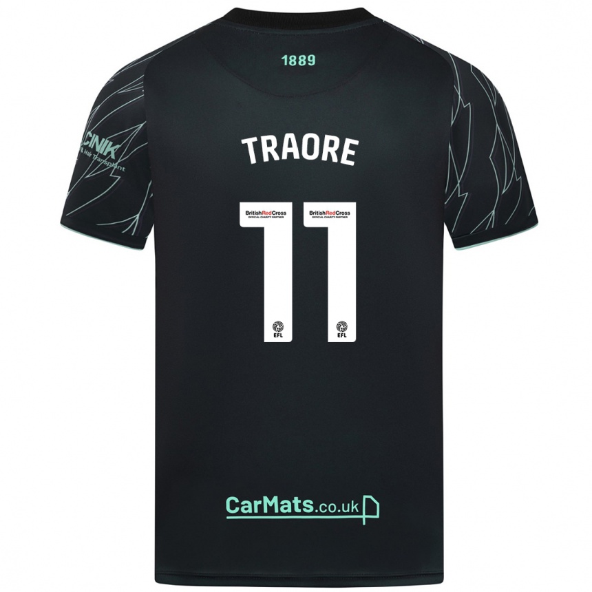 Niño Fútbol Camiseta Bénie Traoré #11 Negro Verde 2ª Equipación 2024/25 México