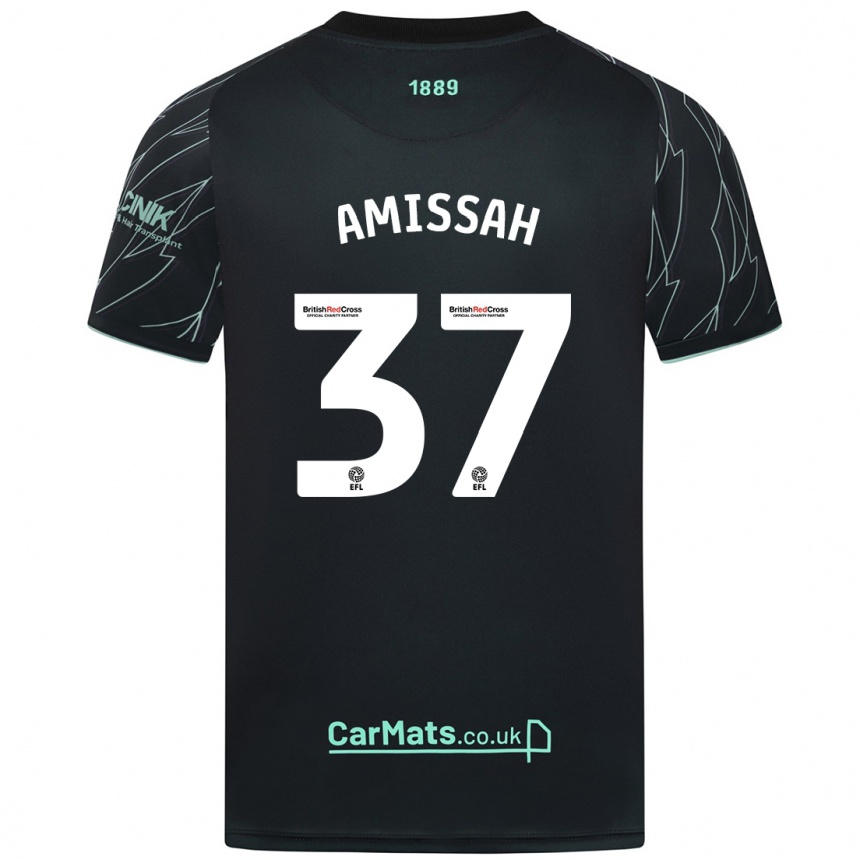 Niño Fútbol Camiseta Jordan Amissah #37 Negro Verde 2ª Equipación 2024/25 México