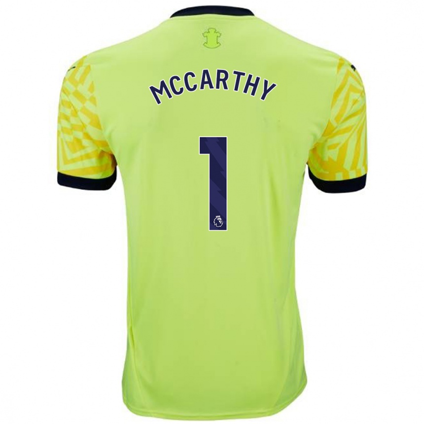 Niño Fútbol Camiseta Alex Mccarthy #1 Amarillo 2ª Equipación 2024/25 México