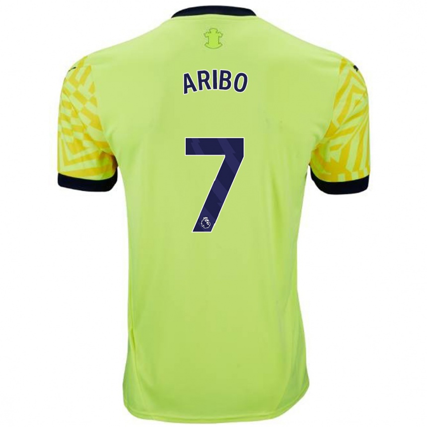 Niño Fútbol Camiseta Joe Aribo #7 Amarillo 2ª Equipación 2024/25 México