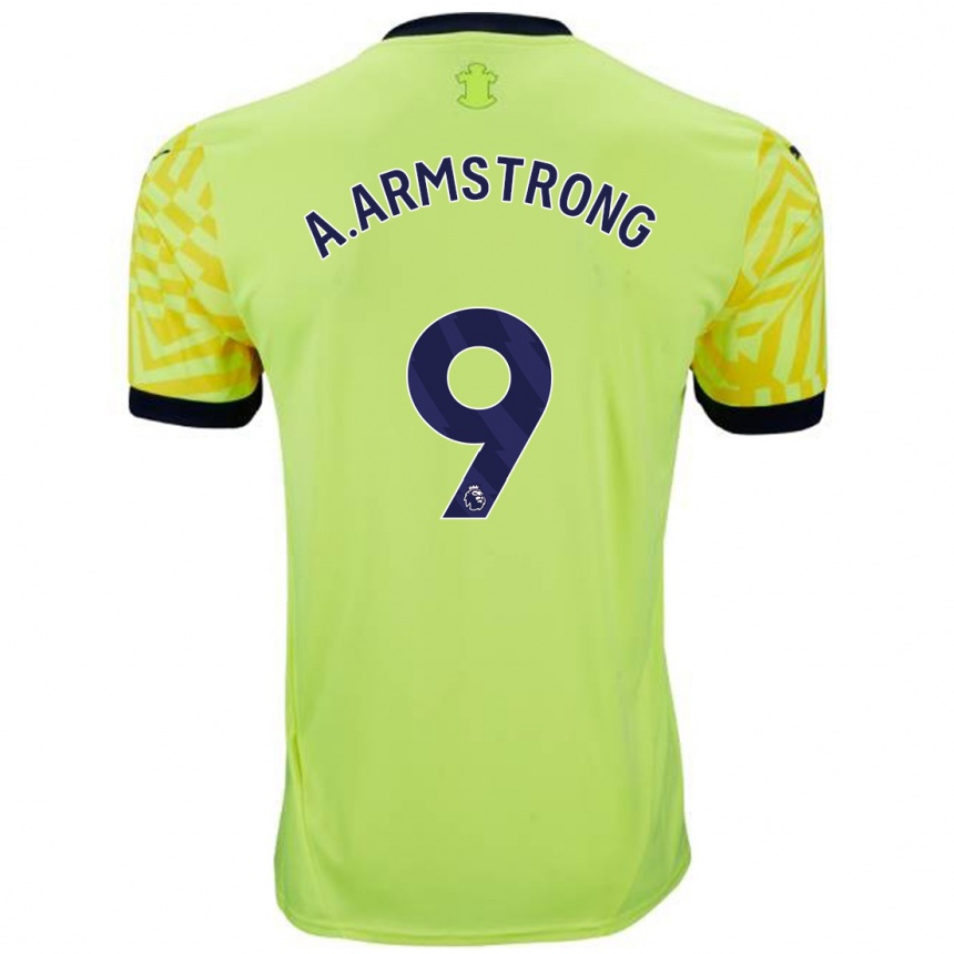 Niño Fútbol Camiseta Adam Armstrong #9 Amarillo 2ª Equipación 2024/25 México