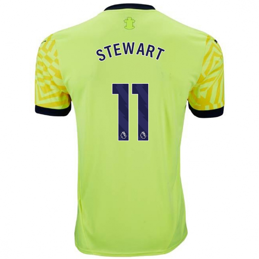 Niño Fútbol Camiseta Ross Stewart #11 Amarillo 2ª Equipación 2024/25 México