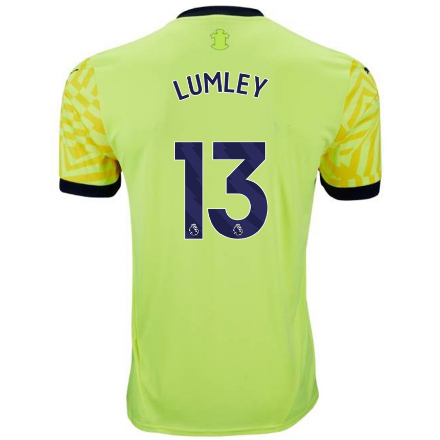 Niño Fútbol Camiseta Joe Lumley #13 Amarillo 2ª Equipación 2024/25 México