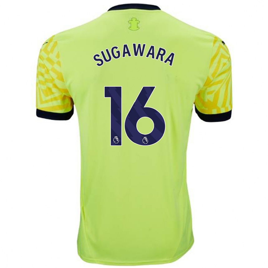 Niño Fútbol Camiseta Yukinari Sugawara #16 Amarillo 2ª Equipación 2024/25 México