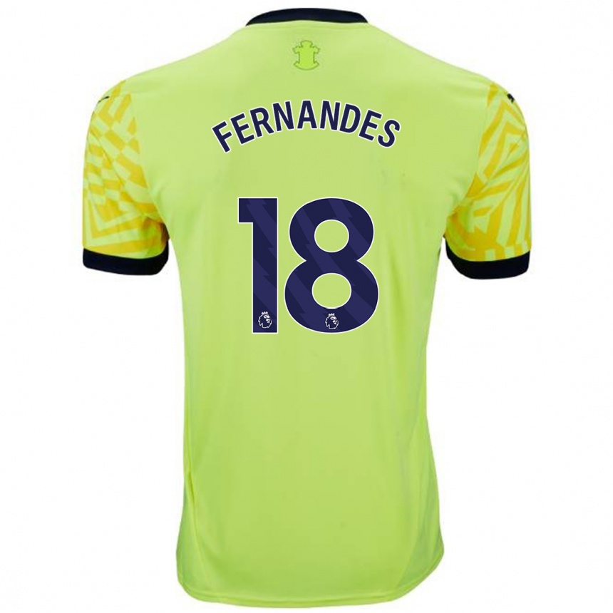 Niño Fútbol Camiseta Mateus Fernandes #18 Amarillo 2ª Equipación 2024/25 México