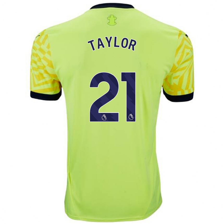 Niño Fútbol Camiseta Charlie Taylor #21 Amarillo 2ª Equipación 2024/25 México