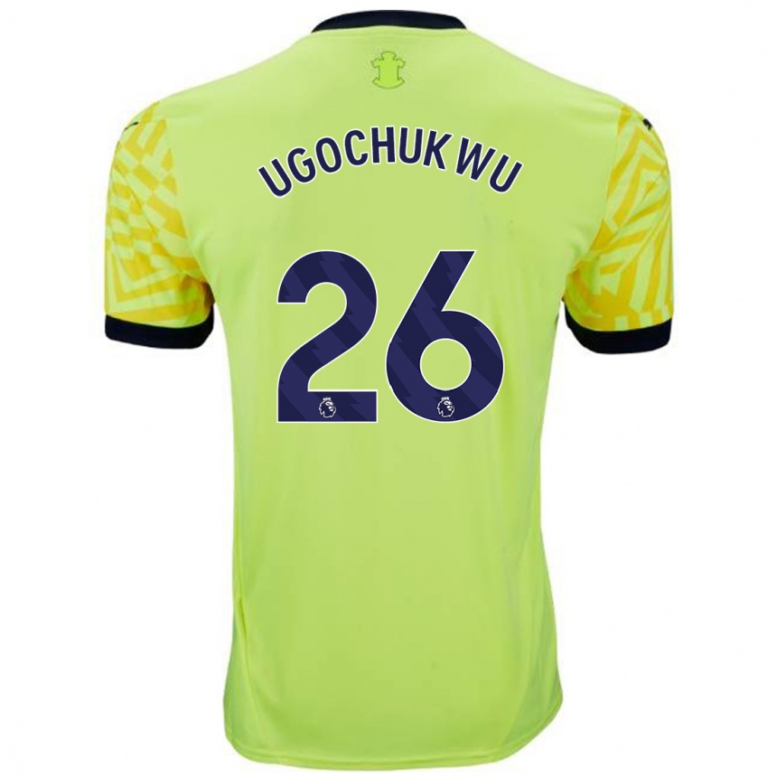 Niño Fútbol Camiseta Lesley Ugochukwu #26 Amarillo 2ª Equipación 2024/25 México