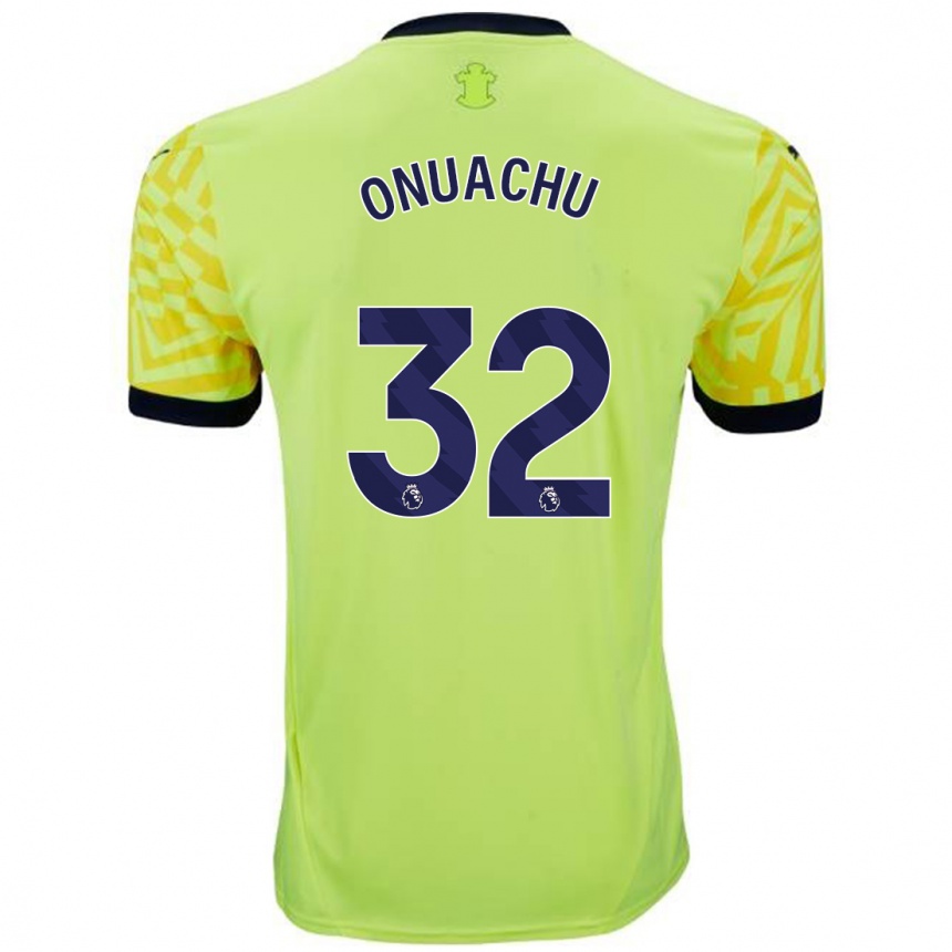 Niño Fútbol Camiseta Paul Onuachu #32 Amarillo 2ª Equipación 2024/25 México