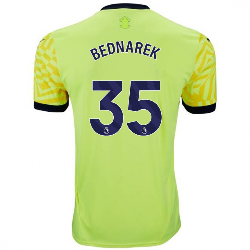 Niño Fútbol Camiseta Jan Bednarek #35 Amarillo 2ª Equipación 2024/25 México