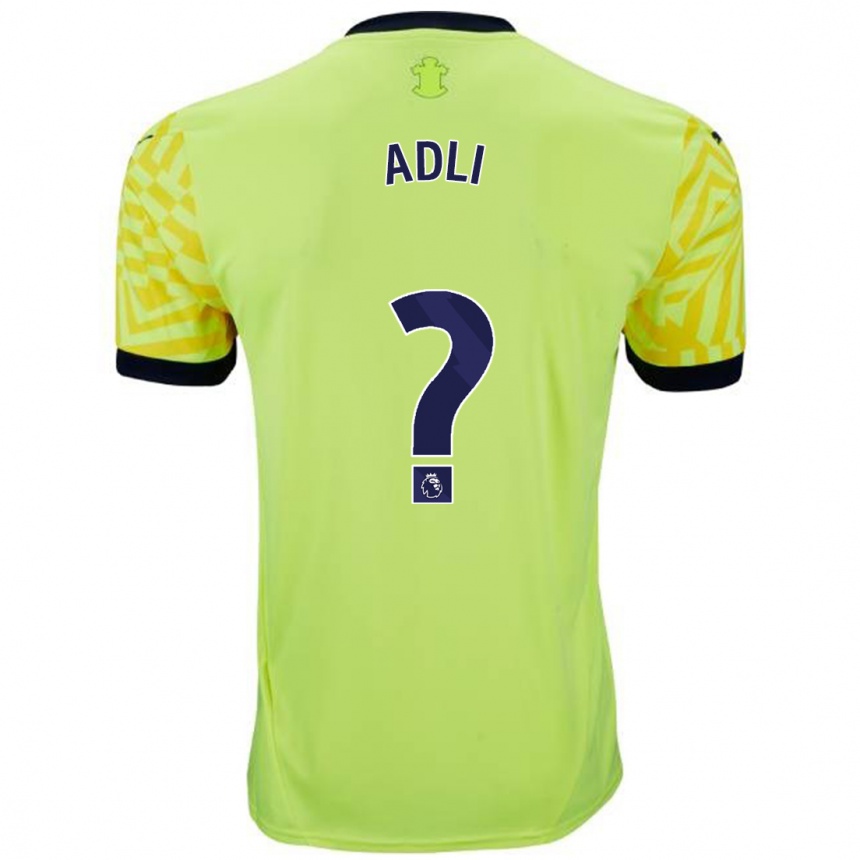 Niño Fútbol Camiseta Mohamed Adli #0 Amarillo 2ª Equipación 2024/25 México