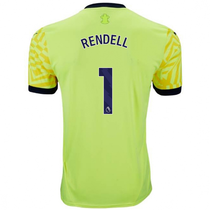 Niño Fútbol Camiseta Kayla Rendell #1 Amarillo 2ª Equipación 2024/25 México