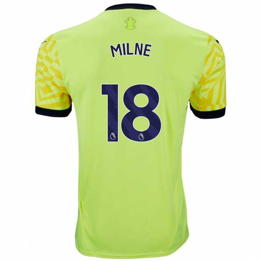 Niño Fútbol Camiseta Isabel Milne #18 Amarillo 2ª Equipación 2024/25 México