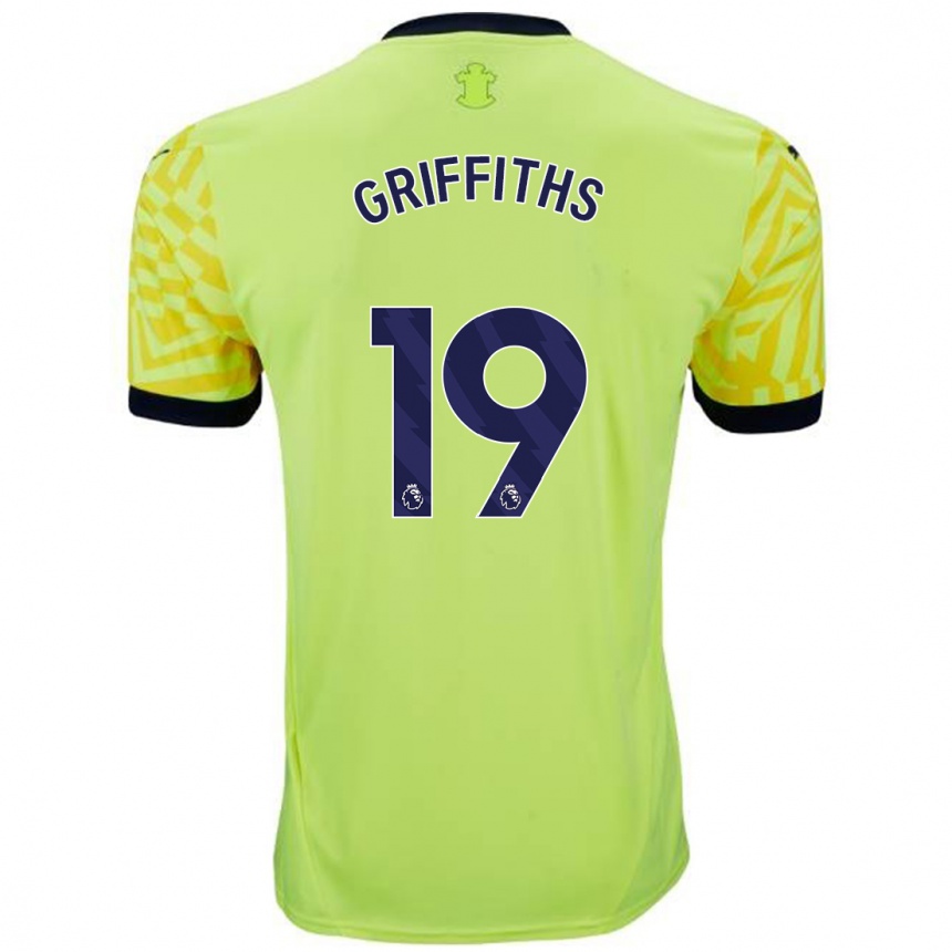 Niño Fútbol Camiseta Alice Griffiths #19 Amarillo 2ª Equipación 2024/25 México