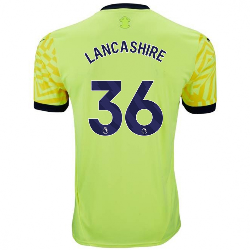 Niño Fútbol Camiseta Olly Lancashire #36 Amarillo 2ª Equipación 2024/25 México