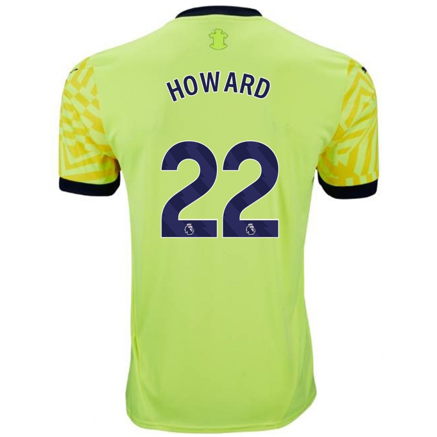 Niño Fútbol Camiseta Bethany-May Howard #22 Amarillo 2ª Equipación 2024/25 México