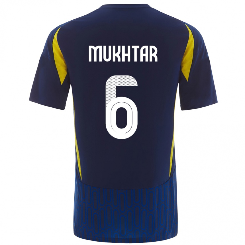 Niño Fútbol Camiseta Mukhtar Ali #6 Azul Amarillo 2ª Equipación 2024/25 México