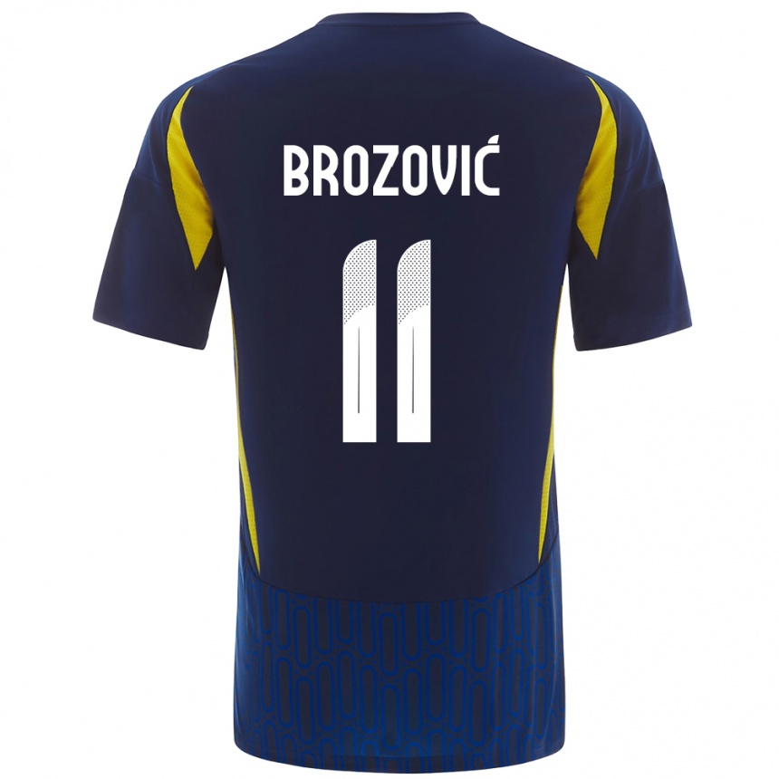 Niño Fútbol Camiseta Marcelo Brozovic #11 Azul Amarillo 2ª Equipación 2024/25 México