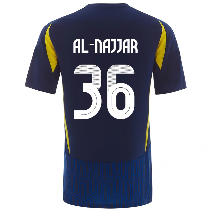 Niño Fútbol Camiseta Raghed Al-Najjar #36 Azul Amarillo 2ª Equipación 2024/25 México